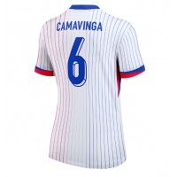 France Eduardo Camavinga #6 Replica Away Shirt Ladies Euro 2024 Short Sleeve